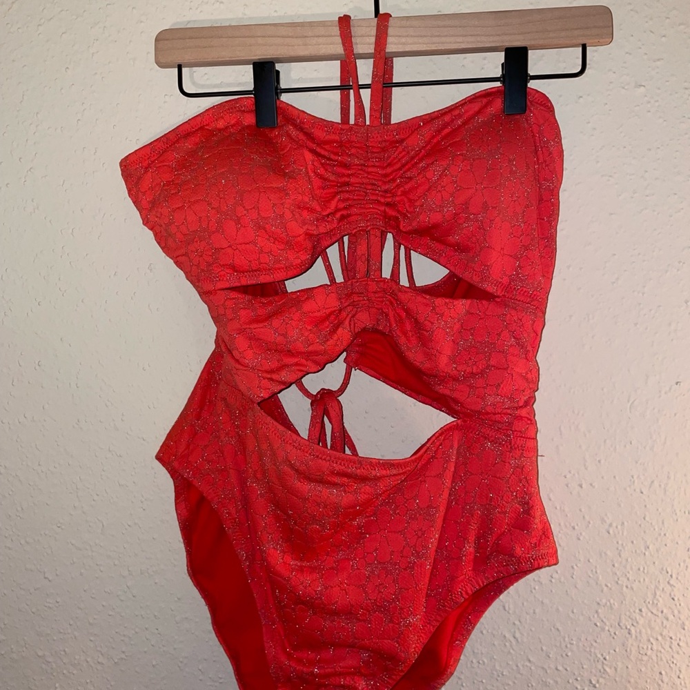 Jessica Simpson Sparkling Coral Swimsuit